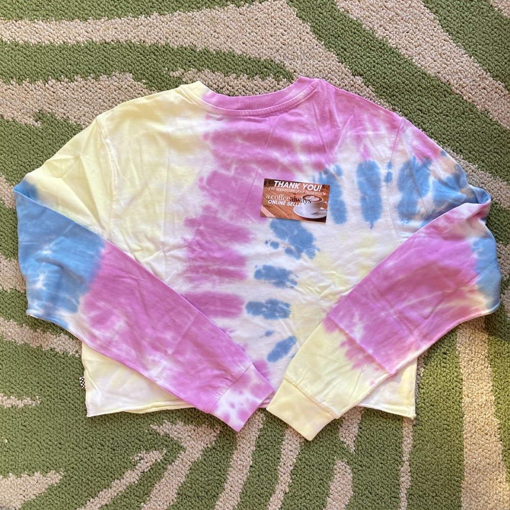 Vans Off The Wall Tie-Dye Crop Long Sleeve T-Shirt Women's NWT - Picture 5 of 11